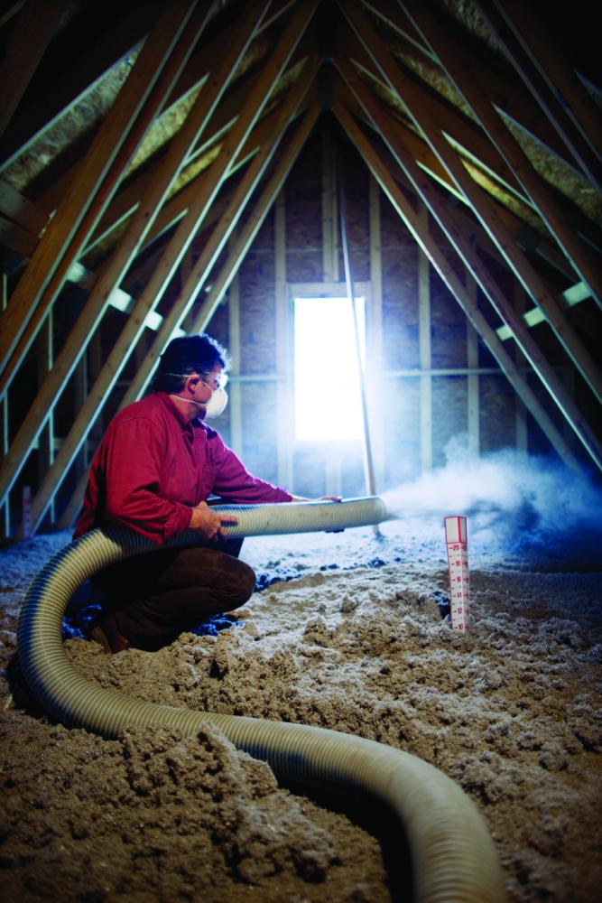 picture of insulation in attic